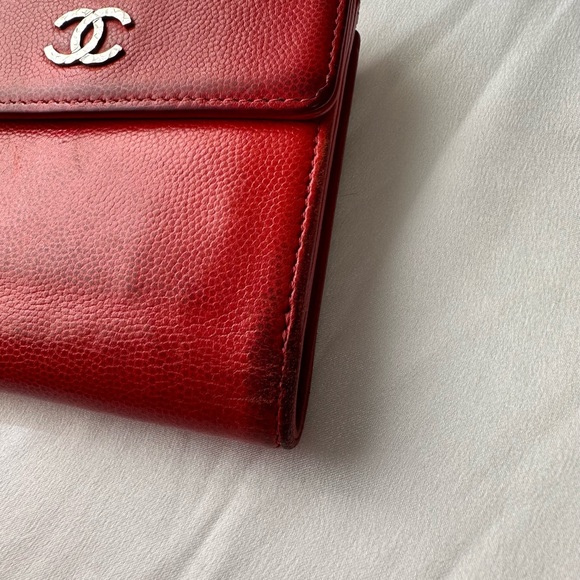 Chanel Authentic Wallet Red Caviar - Picture 8 of 16